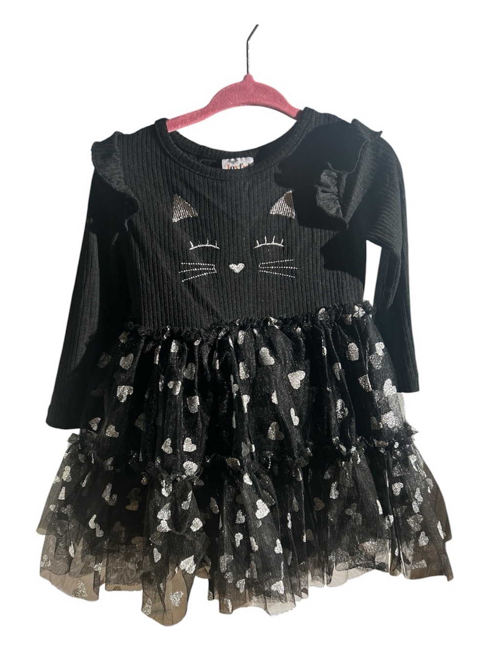 Black Sparkle Cat Tulle Dress Costume for Kids